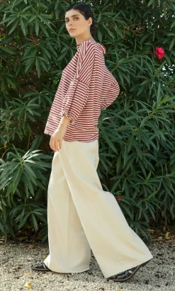 Ruffle Stripe Top><noscript><img width=