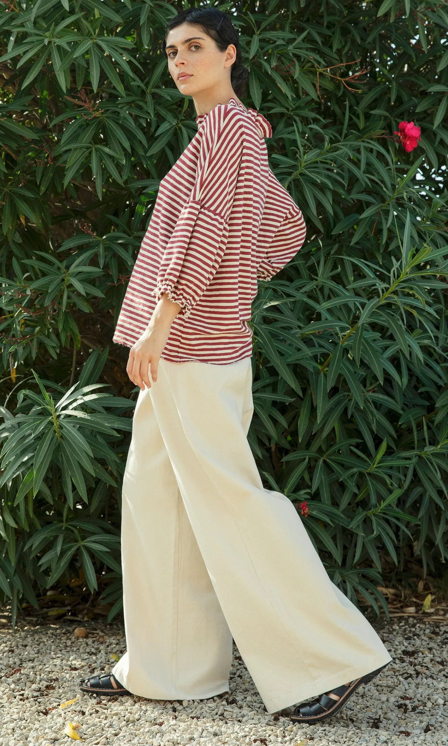Ruffle Stripe Top>Plümo Hot