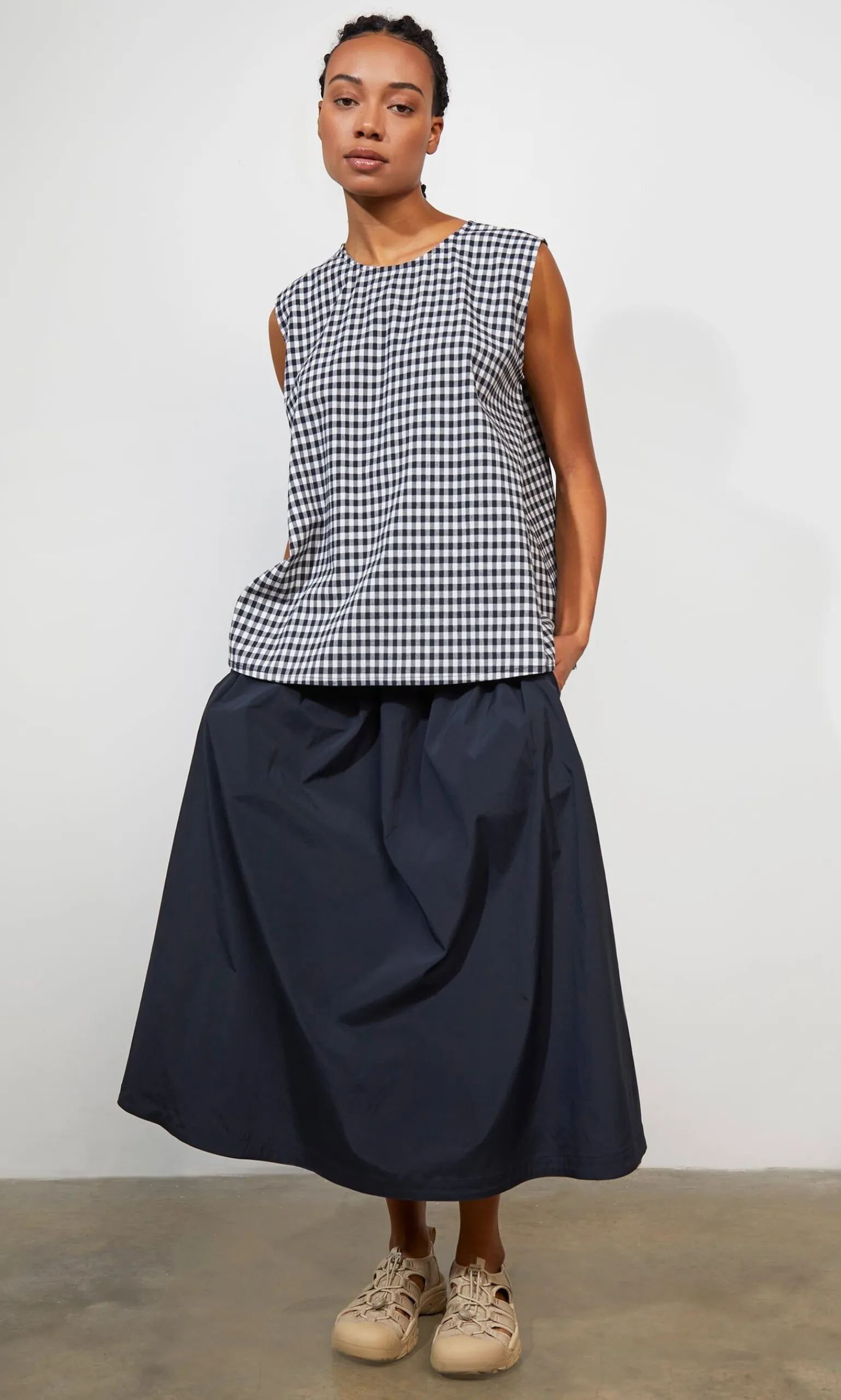 Serena Top - Gingham>Plümo Studio Clearance