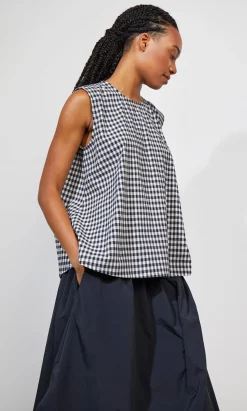 Serena Top - Gingham>Plümo Studio Clearance