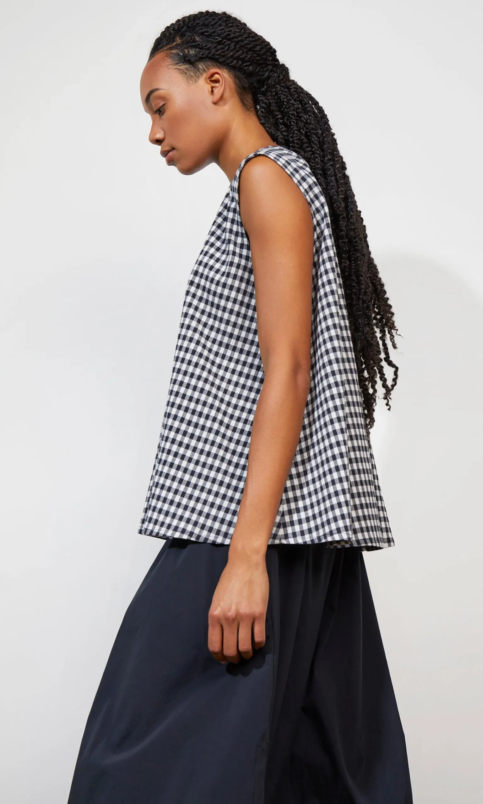 Serena Top - Gingham>Plümo Studio Clearance