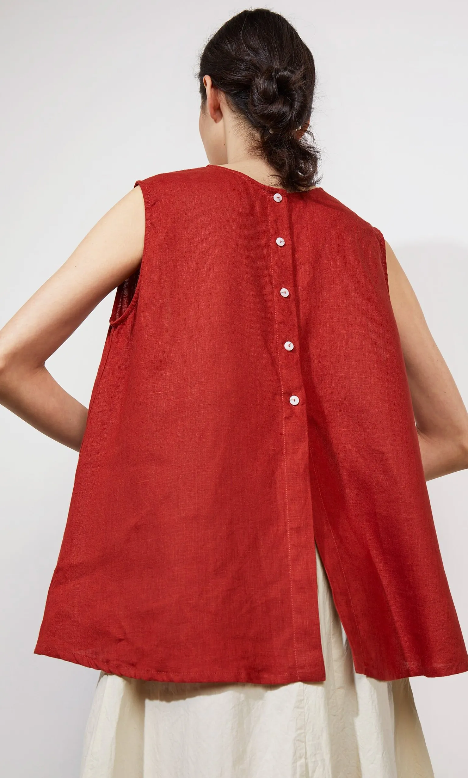 Serena Top - Tomato Red>Plümo Studio Clearance