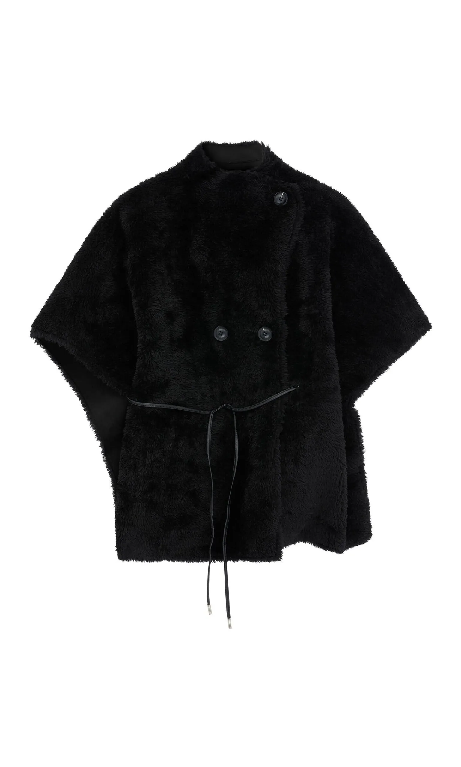 Shearling Cape - Black>Plümo Hot