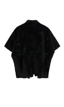 Shearling Cape - Black><noscript><img width=