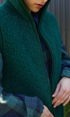 Wool Gilet - Bottle Green><noscript><img width=