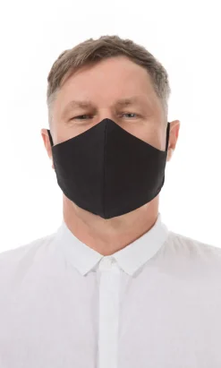 Xl Size Organic Linen Mask - Black>Plümo Discount