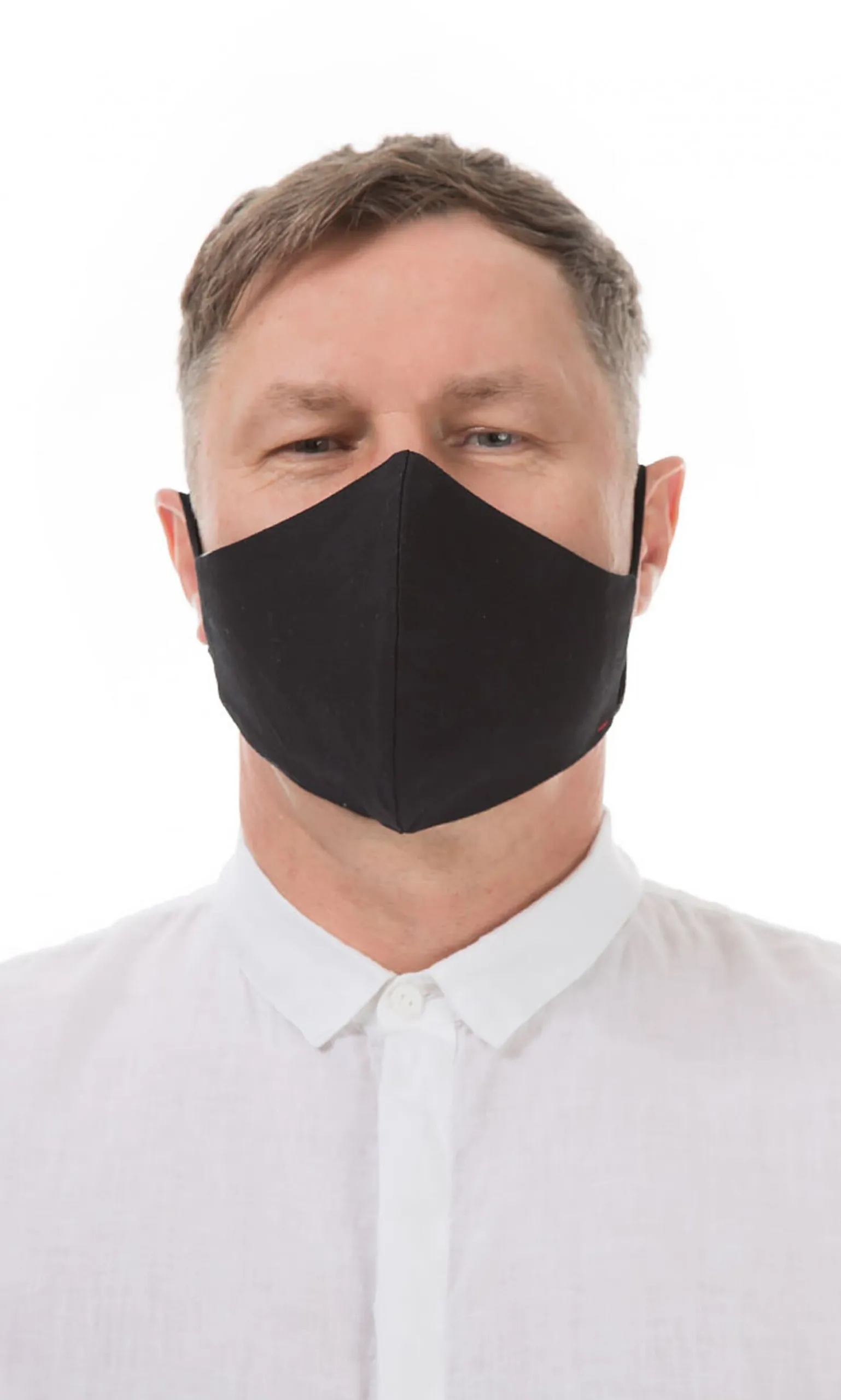Xl Size Organic Linen Mask - Black>Plümo Discount